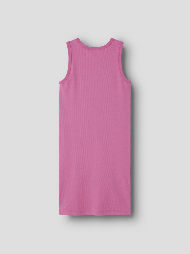 Klänning Nakal Ribbad Enfärgad Rosa