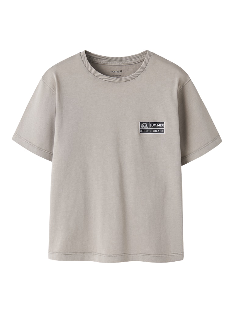 T-shirt Kortärmad Fandel Enfärgad Beige