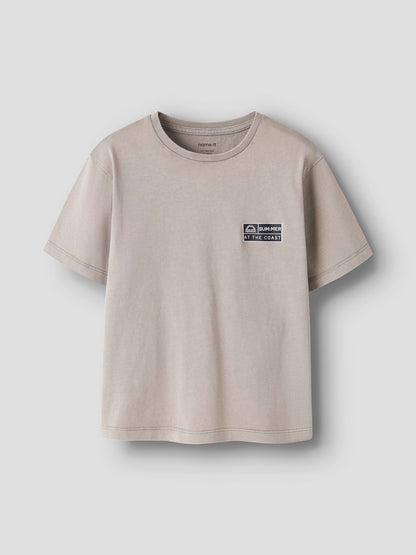 T-shirt Kortärmad Fandel Enfärgad Beige
