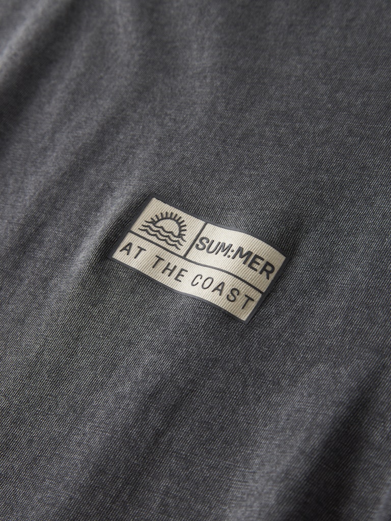 T-shirt Kortärmad Fandel Enfärgad Svart