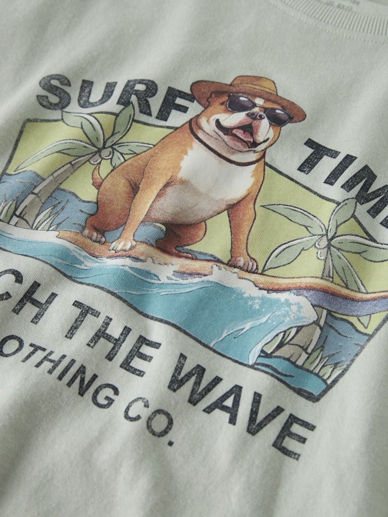 T-shirt Jowi Surf Time Hund Grön