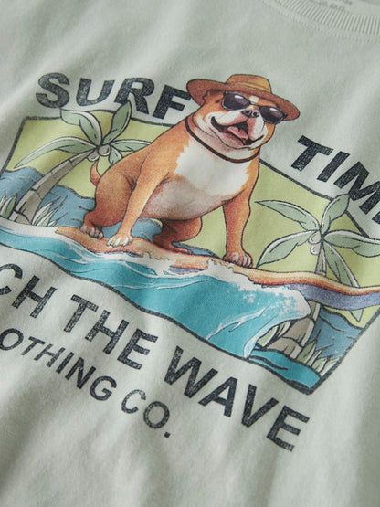T-shirt Jowi Surf Time Hund Grön