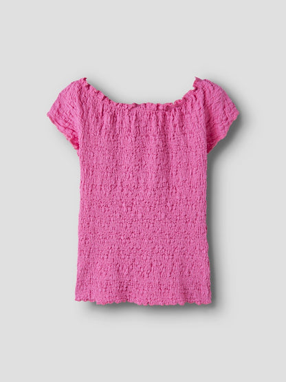 Topp Halisse Krinklad Enfärgad Rosa