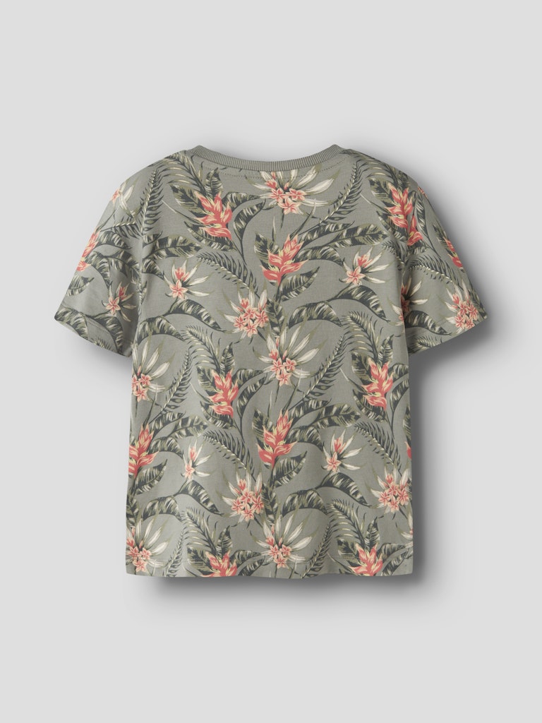 T-shirt Fluzz Kortärmad M Mönstrad Grön