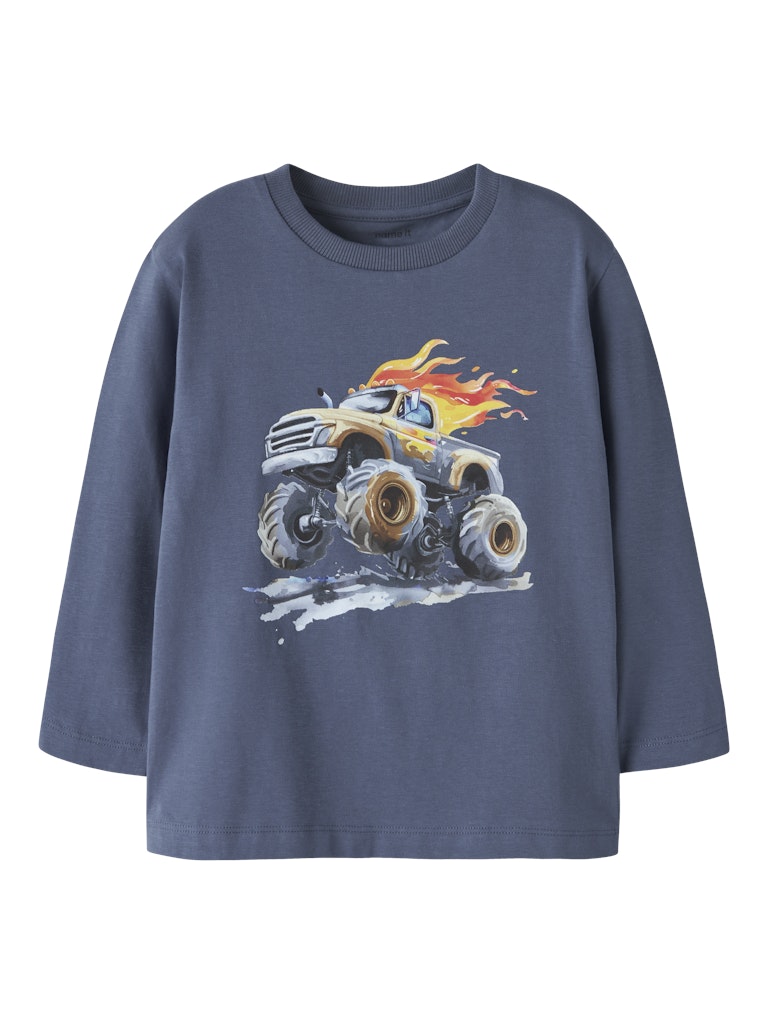 Långärmad T-shirt Bil Disa Blå