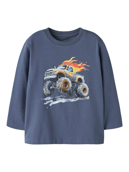 Långärmad T-shirt Bil Disa Blå