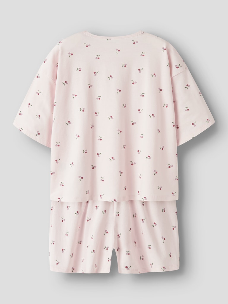 Pyjamas-set Kortärmad Körsbär Rosa