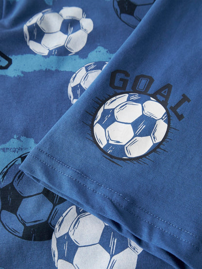 Pyjamas-set Kortärmad Fotboll Blå