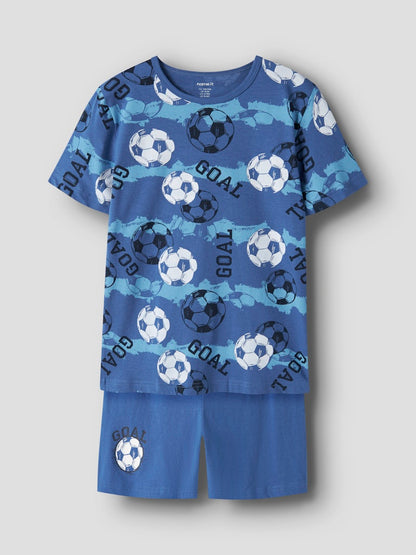 Pyjamas-set Kortärmad Fotboll Blå