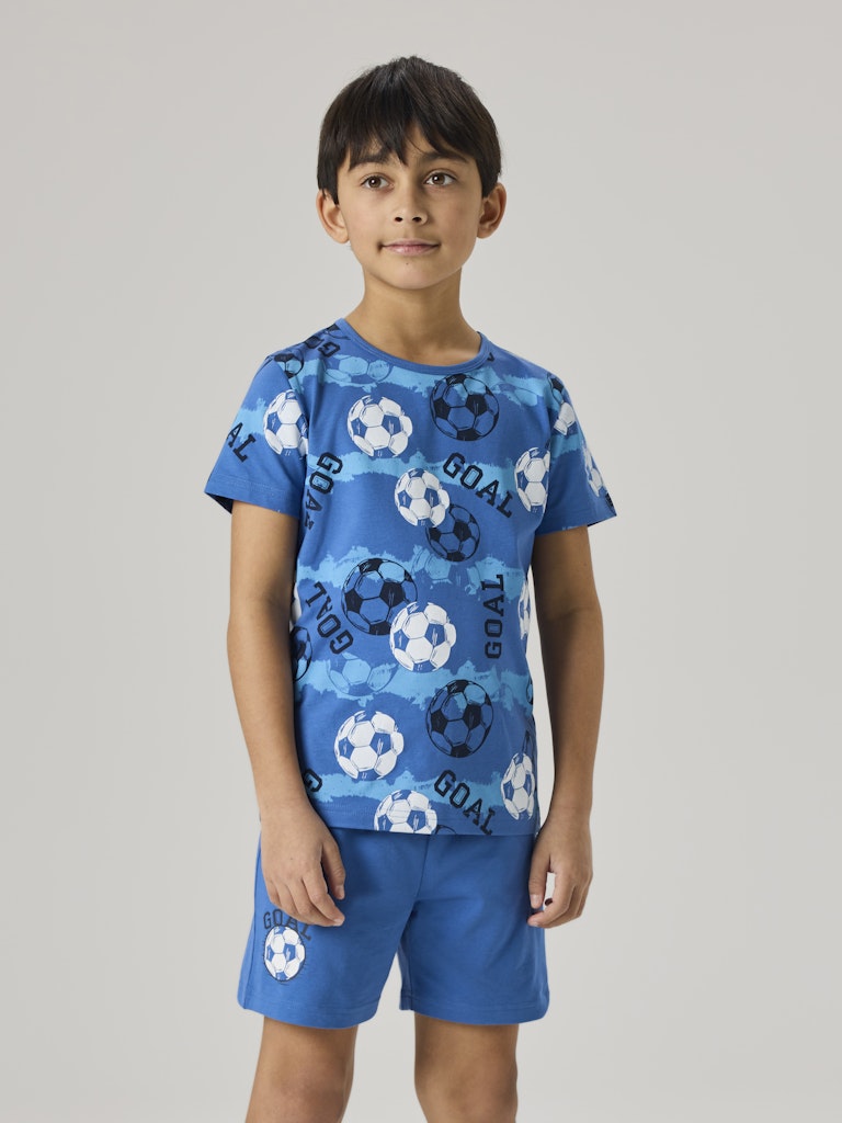 Shorts/Pyjamas-set Kortärmad Fotboll Blå