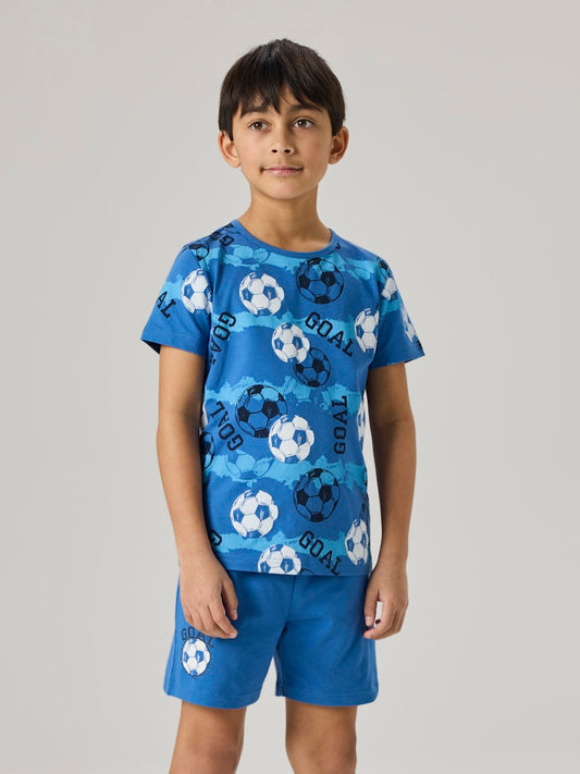 Shorts/Pyjamas-set Kortärmad Fotboll Blå