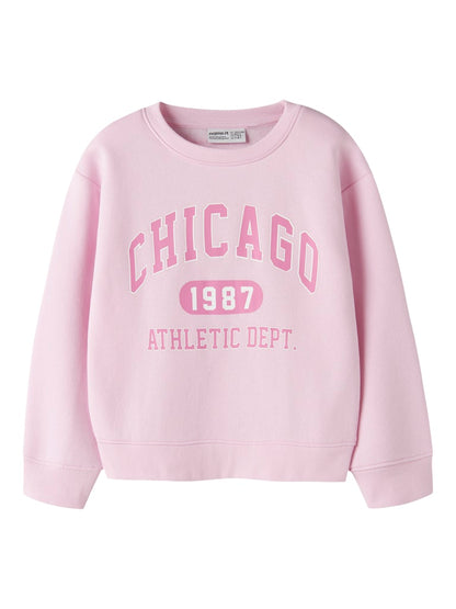 Sweattröja Chicago Enfärgad Fabia Rosa