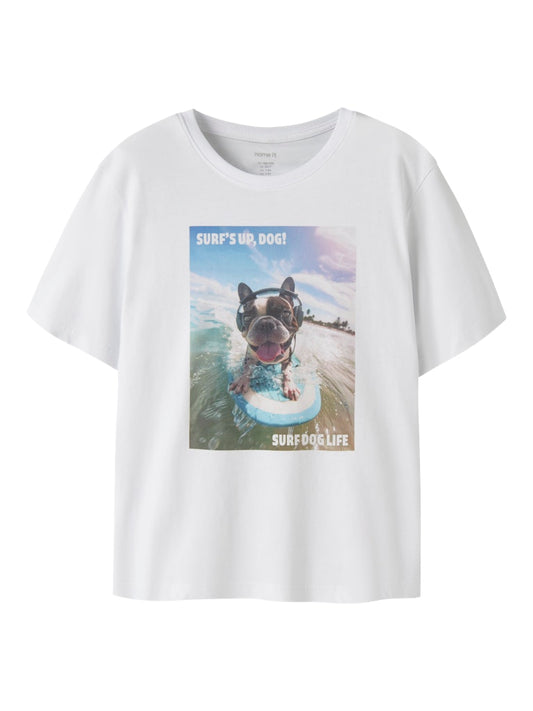 T-shirt Voto Hund Vit