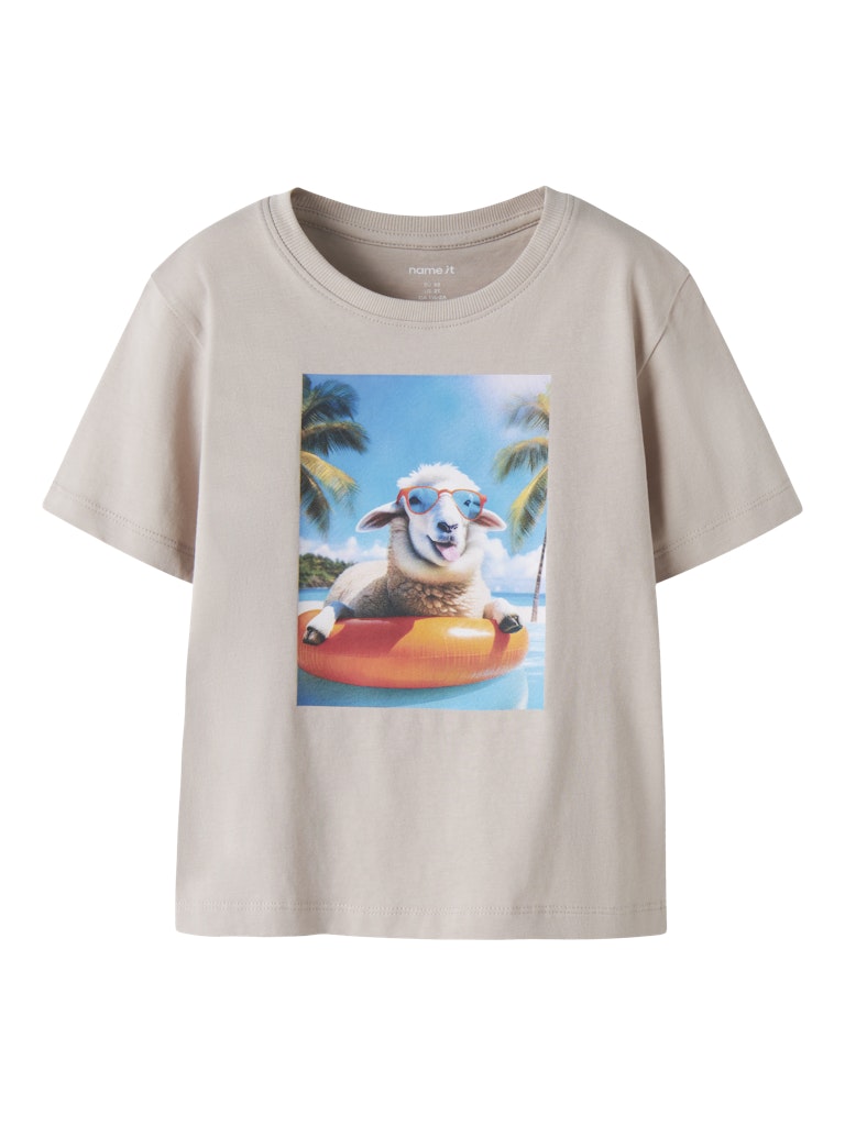 Kortärmad T-shirt Voto Får Beige