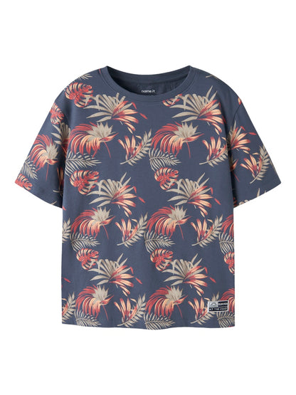 T-shirt Fluzz Kortärmad K Mönstrad Blå