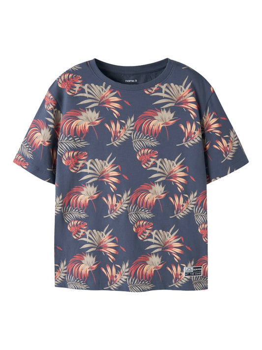 T-shirt Fluzz Kortärmad K Mönstrad Blå