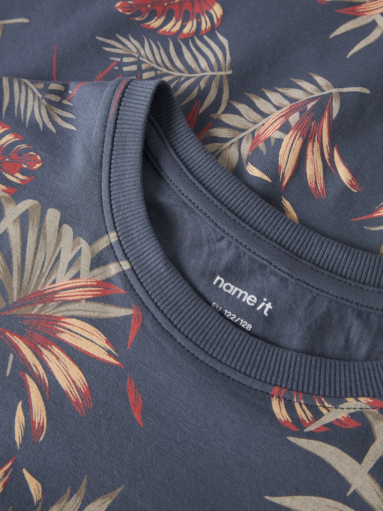 T-shirt Fluzz Kortärmad K Mönstrad Blå