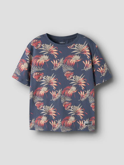 T-shirt Fluzz Kortärmad K Mönstrad Blå