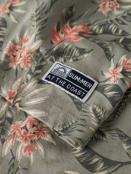 T-shirt Fluzz Kortärmad K Mönstrad Grön