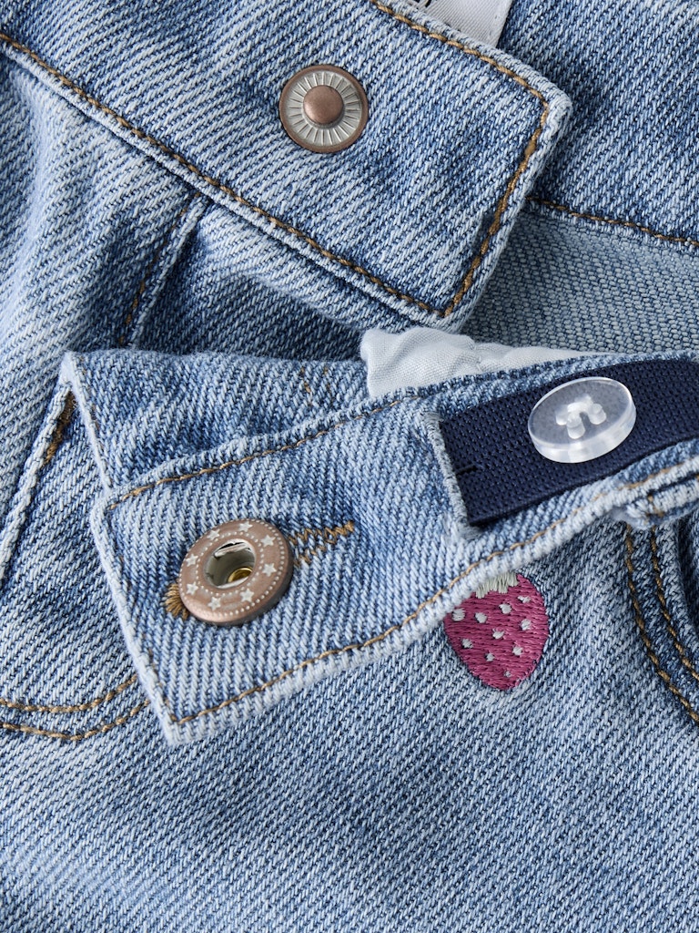 Jeansshorts Jordgubbar Mjuka Rose Ljus Denim Blå