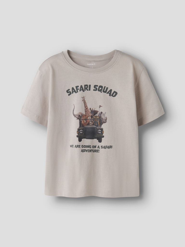 Kortärmad T-shirt Voto Safaridjur Beige