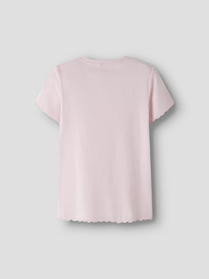 Topp Kortärmad Citron Vemma Ribbad Rosa