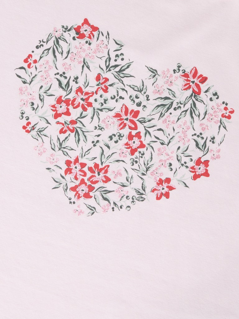 Topp Vayana Volangärm Blommor Ljusrosa