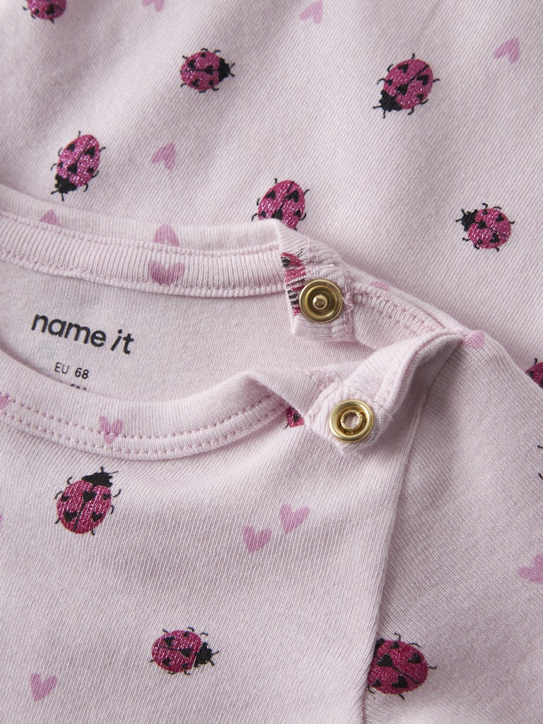 Body Långärmad Haline Nyckelpigor Rosa