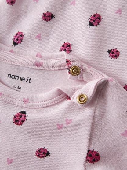 Body Långärmad Haline Nyckelpigor Rosa