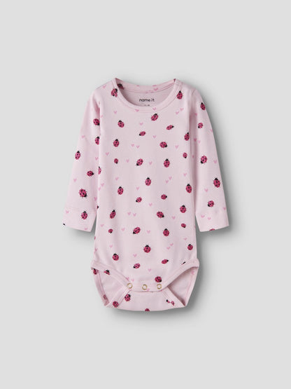 Body Långärmad Haline Nyckelpigor Rosa