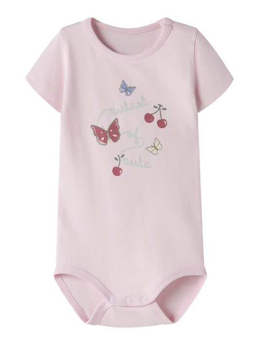 Body Kortärmad Fiane Fjärilar Körsbär Rosa