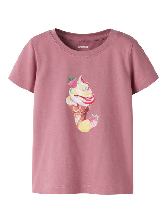 Topp Kortärmad Glass Jovinas Rosa