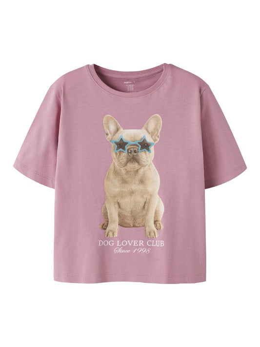 Topp Kort Ärm Votea Hund Rosa