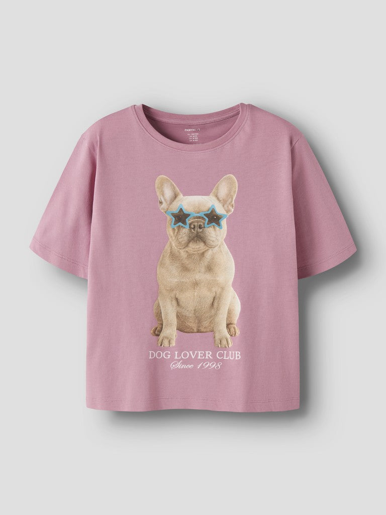 Topp Kort Ärm Votea Hund Rosa