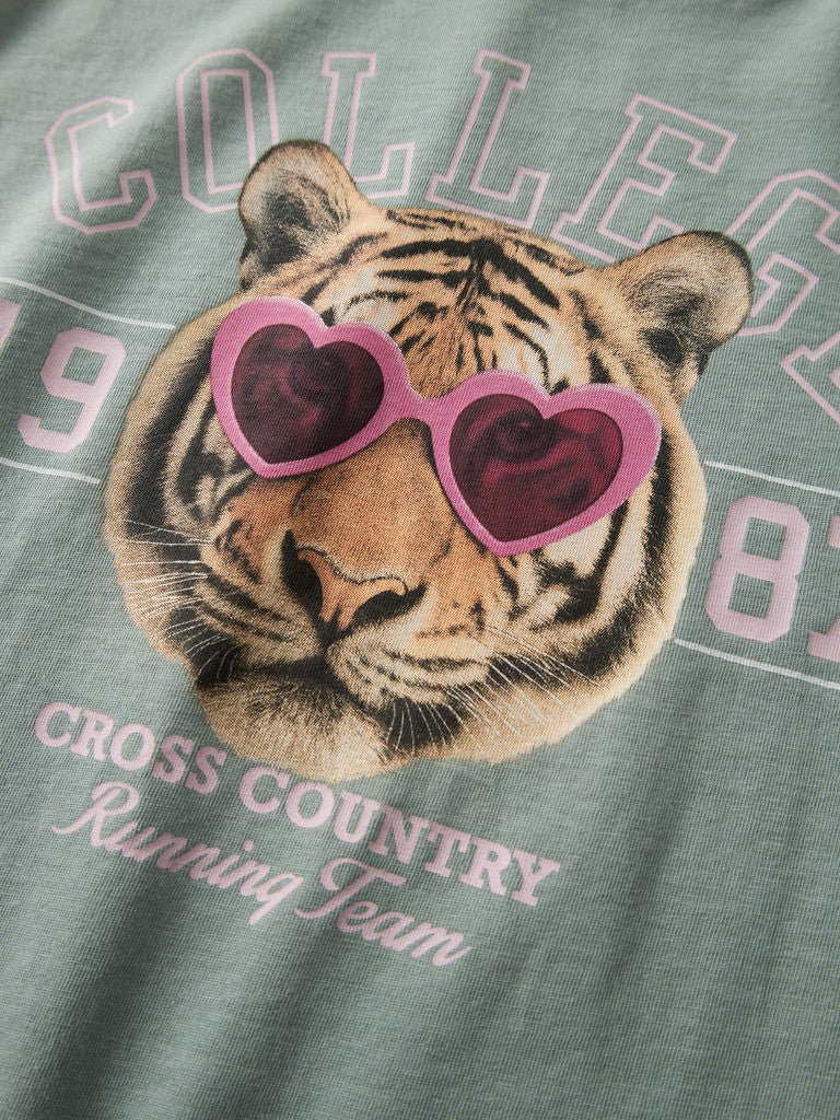 Topp Kort Ärm Votea Tiger Grön