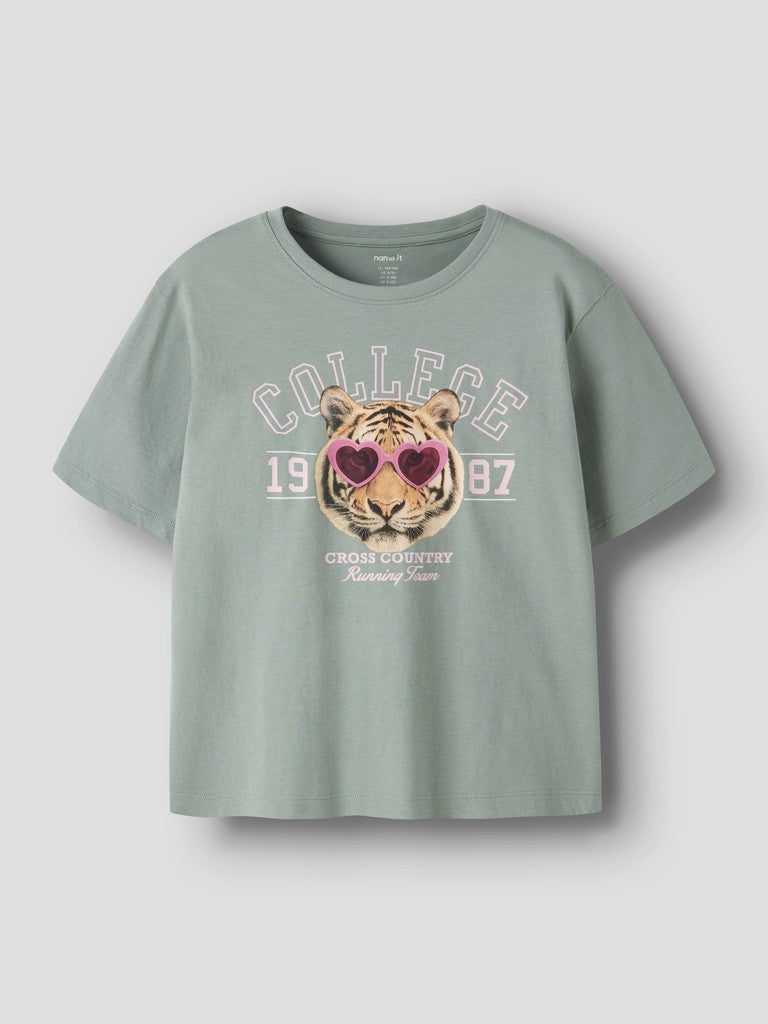 Topp Kort Ärm Votea Tiger Grön