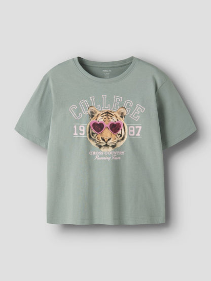 Topp Kort Ärm Votea Tiger Grön