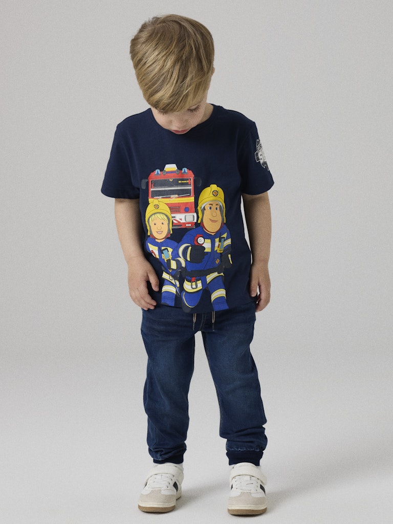 T-shirt Brandman Sam Arson Marinblå