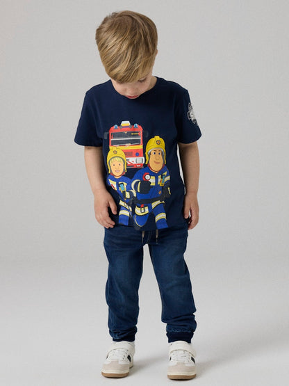 T-shirt Brandman Sam Arson Marinblå