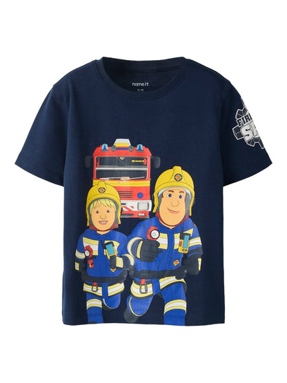 T-shirt Brandman Sam Arson Marinblå