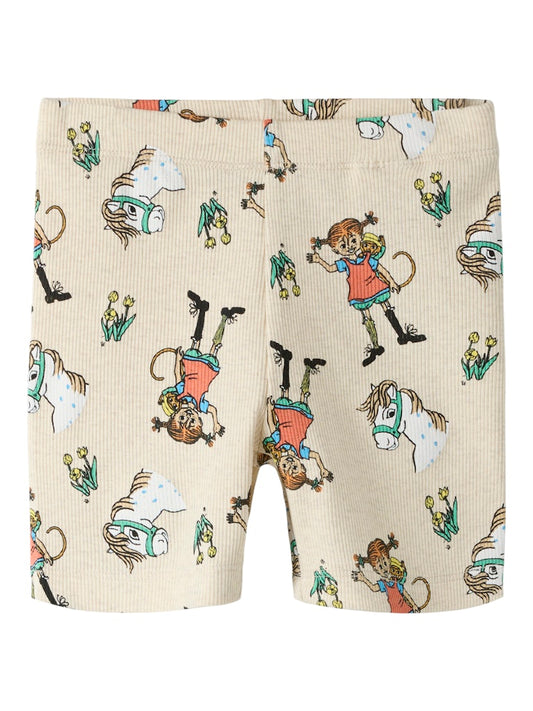 Shorts Cykelbyxa Pippi Långstrump Ribbade Mara Rosa