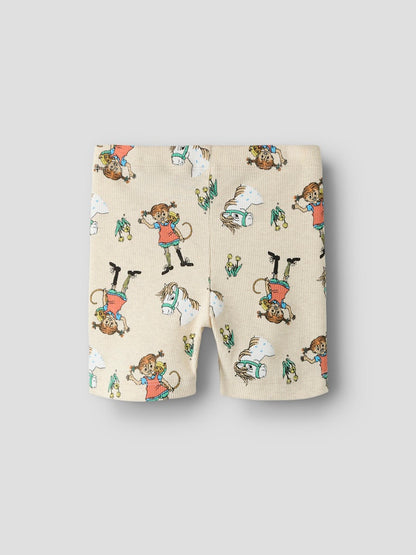 Shorts Cykelbyxa Pippi Långstrump Ribbade Mara Rosa