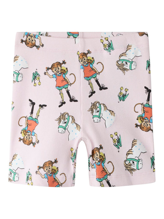 Shorts Cykelbyxa Pippi Långstrump Ribbade Mara Rosa