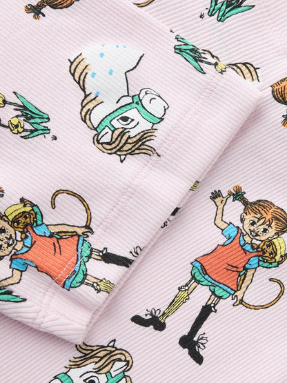 Shorts Cykelbyxa Pippi Långstrump Ribbade Mara Rosa