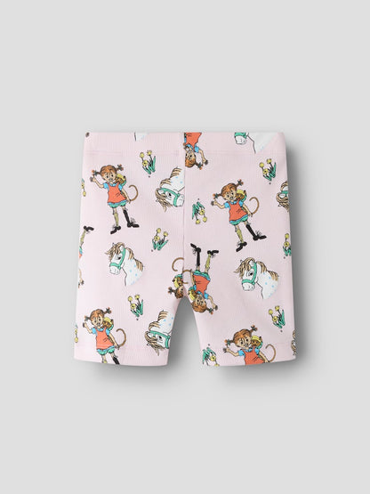 Shorts Cykelbyxa Pippi Långstrump Ribbade Mara Rosa