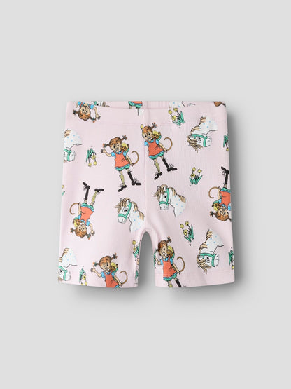 Shorts Cykelbyxa Pippi Långstrump Ribbade Mara Rosa