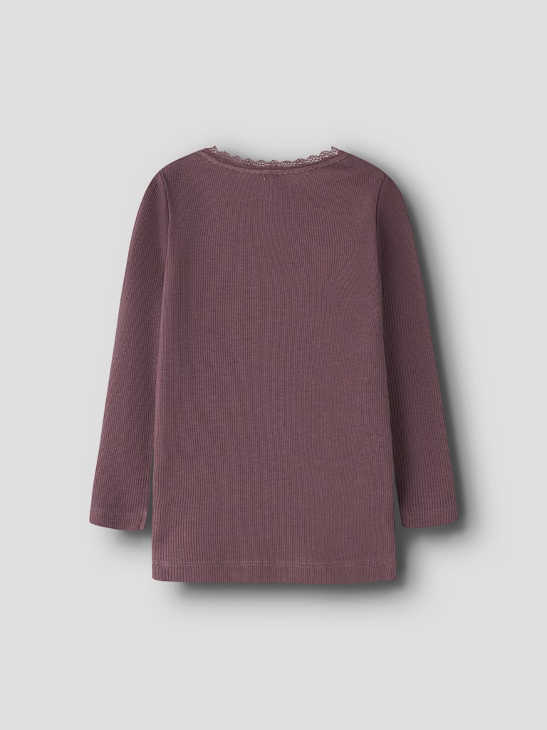 Långärmad Topp Kab Ribbad M Spetsdetalj Rosa