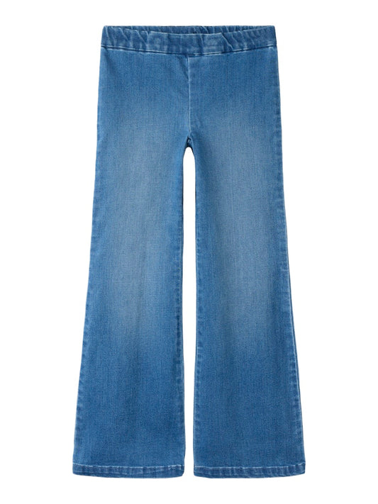 Bootcutjeans Polly Resårmidja Medium Blå