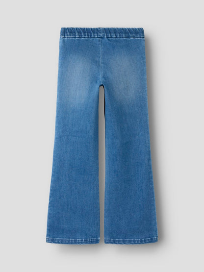Bootcutjeans Polly Resårmidja Medium Blå
