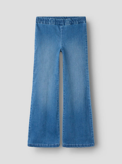 Bootcutjeans Polly Resårmidja Medium Blå
